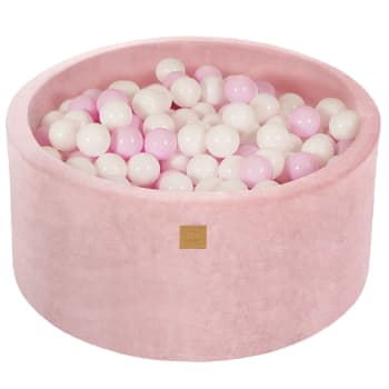 Rosas en polvo Piscina de bolas: Blanco/Rosa pastel H40cm