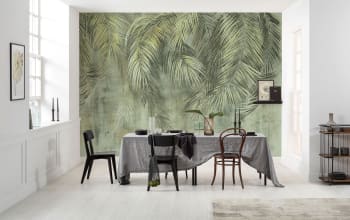 PALM FRONDS - Vlies Fototapete - grün - 350 x 250 cm