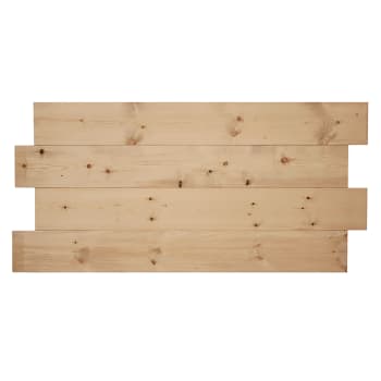 Flandes iii - Cabecero de madera maciza asimétrico en tono medio de 120x60cm