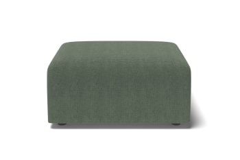 Milo - Pouf carré en tissu   vert