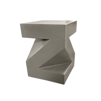 Beton - Table d'appoint Z en béton gris