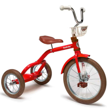 Grand tricycle vintage métal rouge