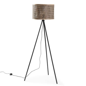 HANAE - Lámpara de pie de bambú, altura 158 cm