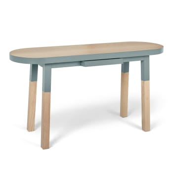 Egee - Mesa de escritorio de diseño 100% madera maciza - consola 140 cm