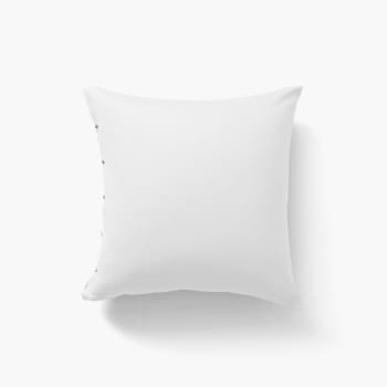 Quartz - Taie d'oreiller carrée satin de coton lavé bio uni blanc 64 x 64 cm