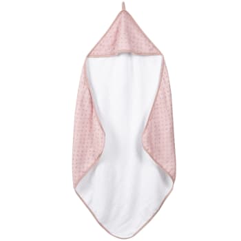 LIL PLANET - Babybadetuch mit Kapuze aus Bio-Baumwolle 80 x 80cm - Rosa