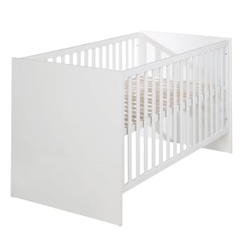 MAREN - Weißes mitwachsendes Baby-Gitterbett, 70x140cm