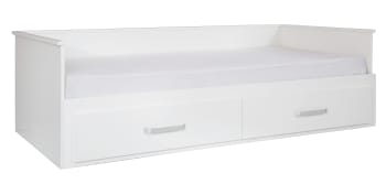 MORITZ - Ausziehbett 90x200 cm, Weiß