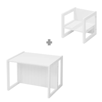 Kindersitzmöbel drehbar - Hocker & Tisch - Weiß