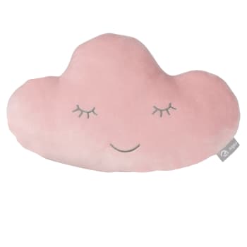 ROBA STYLE - Coussin nuage pour enfant en peluche douce et coton rose