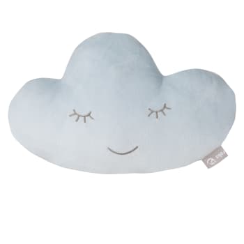 ROBA STYLE - Coussin nuage pour enfant en peluche douce et coton bleu