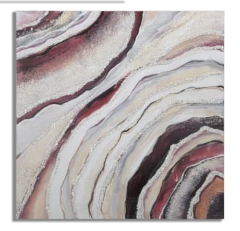 REDY - Dipinto su tela multicolore astratto cm 80x2,8x80