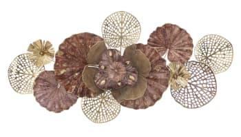 FLOWERY - Pannello decorativo 3D in metallo multicolore cm 118x10x58