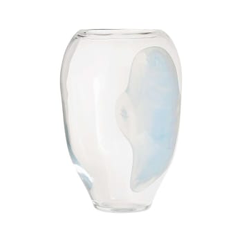 Jali - Vase transparent en verre Ø21,5xH35cm
