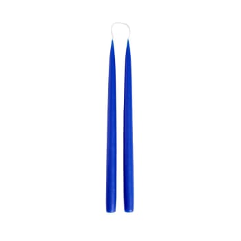 Fukai - Lot de 2 bougies bleu en paraffine ø2,2xh35cm