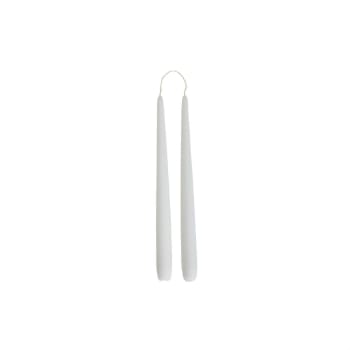 Lot de 3 bougies en cire tressée Havdalah bleu et blanc