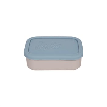 Yummy - Boîte à déjeuner bleu en silicone H5,8x17,3x12,4cm