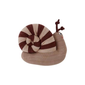 Snail - Peluche marron en coton H29x36,5x9,5cm