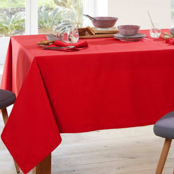 Loneta - Nappe 140x300 rouge en coton