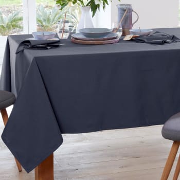 Nappe 140x140 bleu en coton LONETA