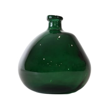 Scandic - Vase en verre recyclé Vert Emeraude 23 cm