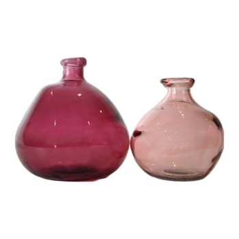 Scandic - Vase en verre recyclé Pétale 18 cm