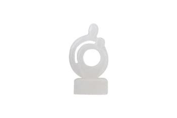 Cise - Dekoratives Objekt aus Alabaster H16, weiß