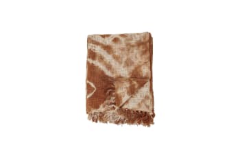 Ester - Plaid en coton brun 130x160
