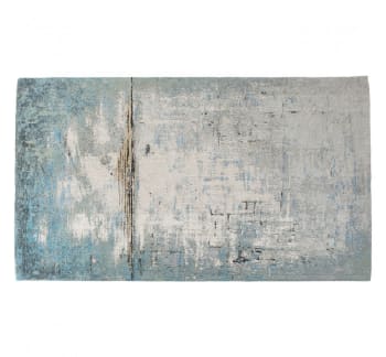 Abstract - Tapis en coton bleu 240x170