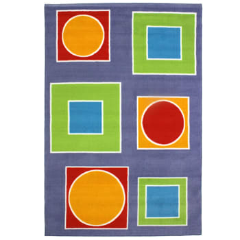 Prima - Tapis imprimé motifs gométriques multicolore 133x190