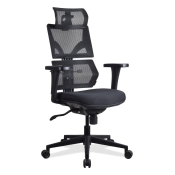 ELENA - Chaise ergonomique de bureau noire