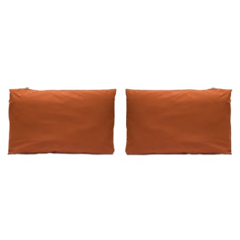 CASUAL TO - 2 Taies d'oreiller en coton 50x75  cm orange foncé