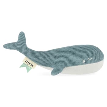 TRIXIE KNITTED TOYS - Hochet couineur Baleine