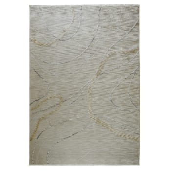 benuta Tappeto a pelo lungo Swirls Beige 80x150 cm - Tappeto design moderno  soggiorno