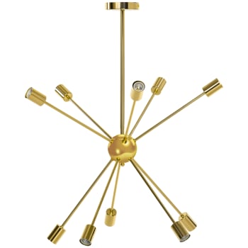 Homcom - Lampada a sospensione in design sputnik metallo oro a 10 luci