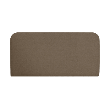 Lena - Cabecero tapizado de algodón en color marrón de 160x80cm