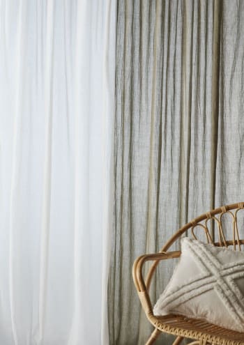 Gardine mit Kräuselband und Bleiband, weiß, 300x245 cm VOILE | Maisons du  Monde