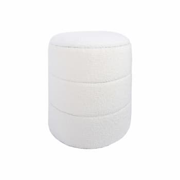 Basics - Rotondo Lino Pouf contenitore, poggiapiedi imbottito con  trapuntatura, 43 cm di altezza, beige iuta : : Casa e cucina