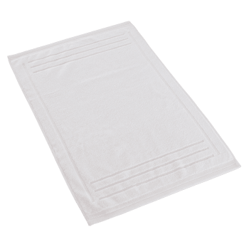 ROMANE - Tapis de bain en coton blanc 50x80 cm