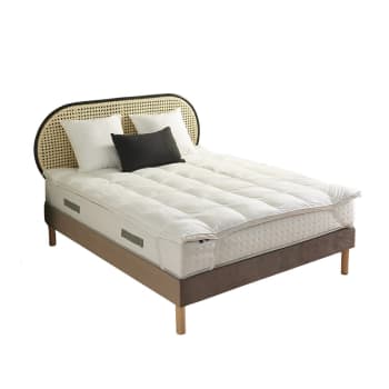 Relaxima - Banquette BZ VIRGINIA 140x190, matelas Dunlopillo, angel noir