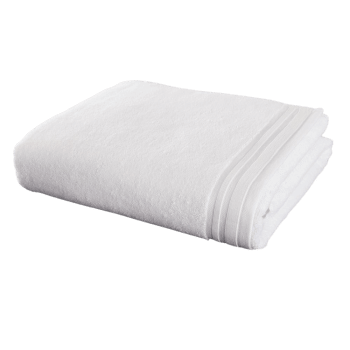 ROMANE - Drap de bain en coton blanc 70x140 cm