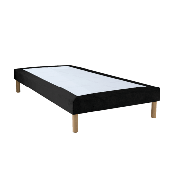 Luxe velours - Sommier velours noir 80x190 cm