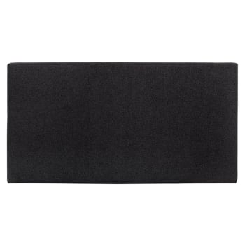 Cabecero tapizado de poliester liso en color negro de 90x80cm