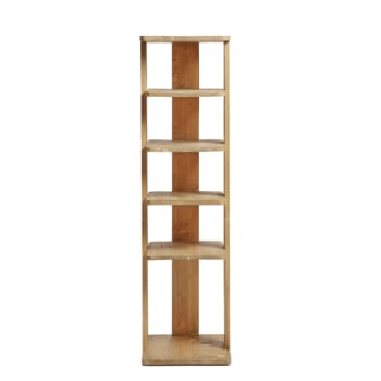 Efron - Zapatero de madera con puertas de mimbre marrón claro de 100 cm