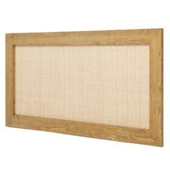 Tayen - Tête de lit en bois pour lit de 180 cm couleur marron clair
