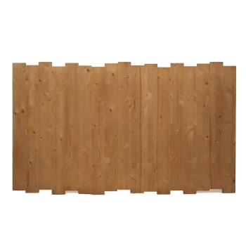 Dakari - Tête de lit en bois d’épicéa massif couleur marron pour lit 135 cm