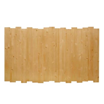 Dakari - Tête de lit en bois d’épicéa couleur marron clair pour lit 90 cm