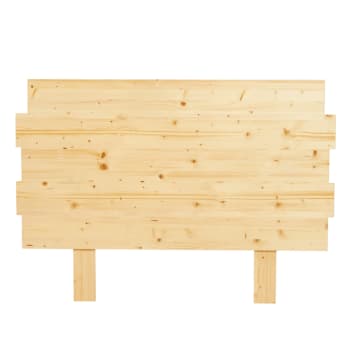 Siara - Tête de lit en bois d'épicéa massif pour lit de 90 cm couleur beige