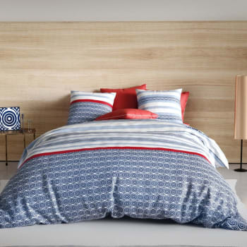 Parure de lit 2 places coton à motifs 220x240 cm