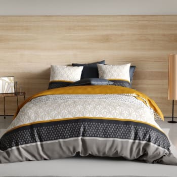 Parure de lit 1 place coton à motifs 140x200 cm